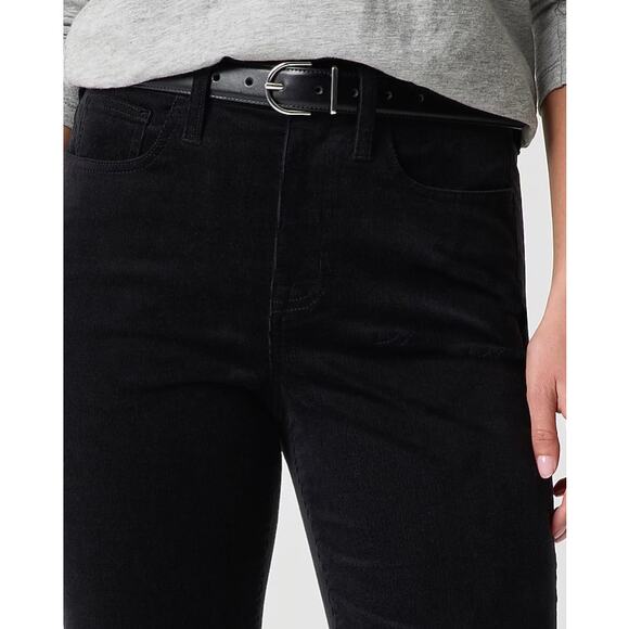 NWT J. Crew Black High Rise 11.5" Straight Leg Corduroy Pant Minimalist Size 31 - Picture 2 of 15